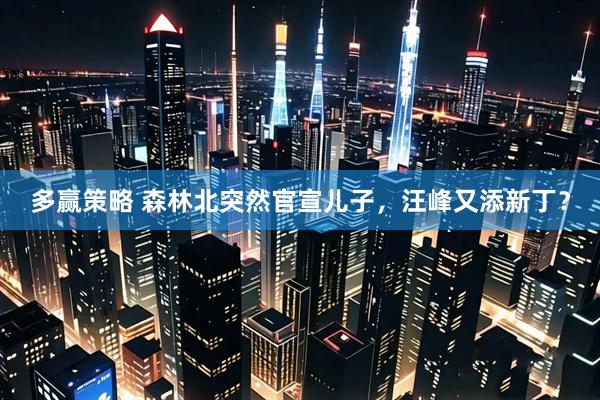 多赢策略 森林北突然官宣儿子,汪峰又添新丁?