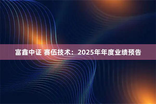 富鑫中证 赛伍技术：2025年年度业绩预告